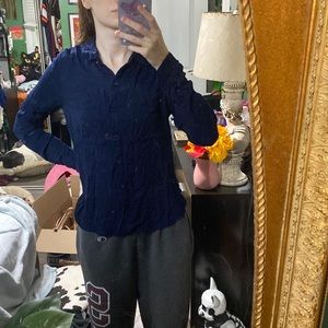 Forever 21 navy blue button down
